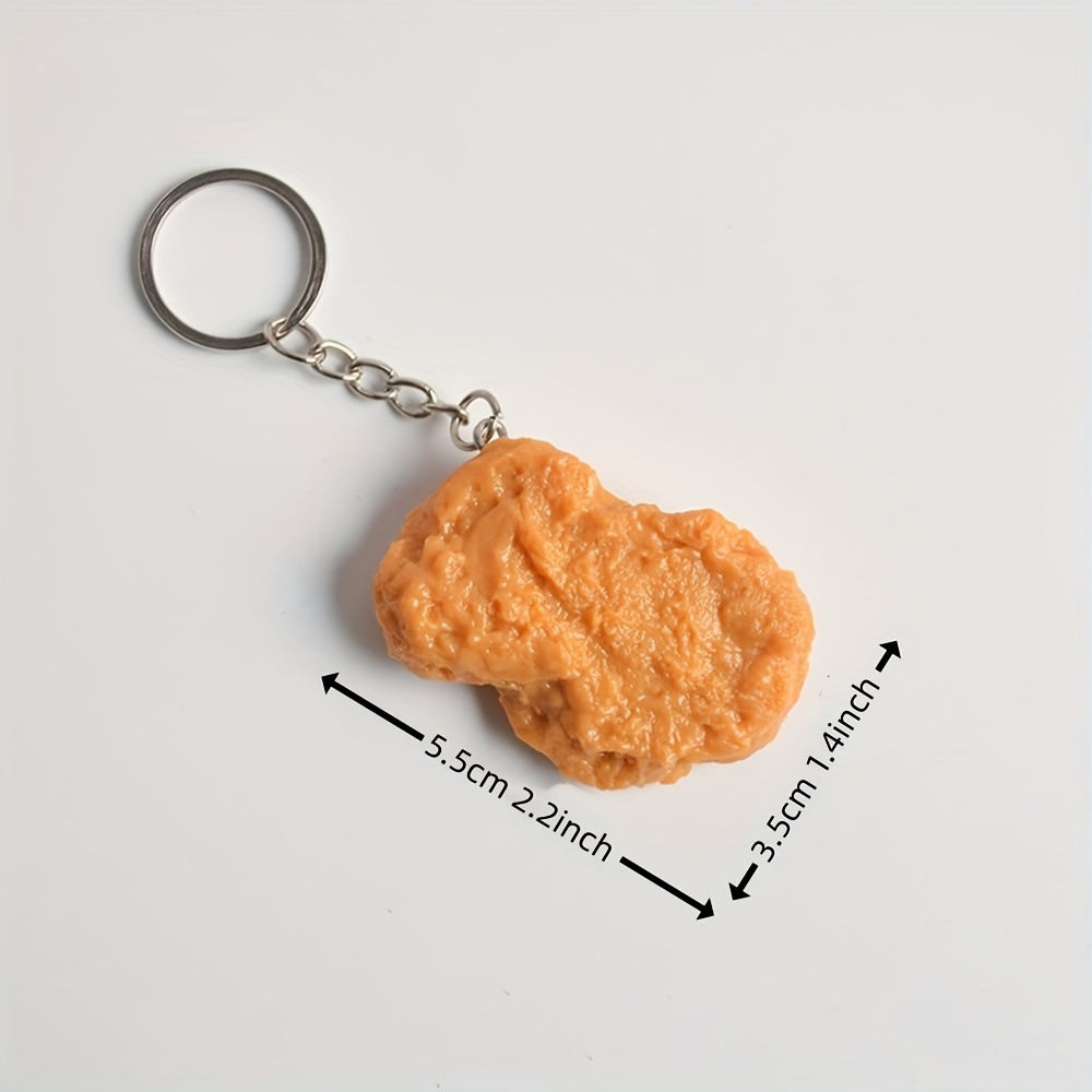 Chicken Nugget Keychain Funny Cartoon Shape