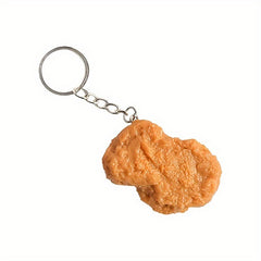 Chicken Nugget Keychain Funny Cartoon Shape