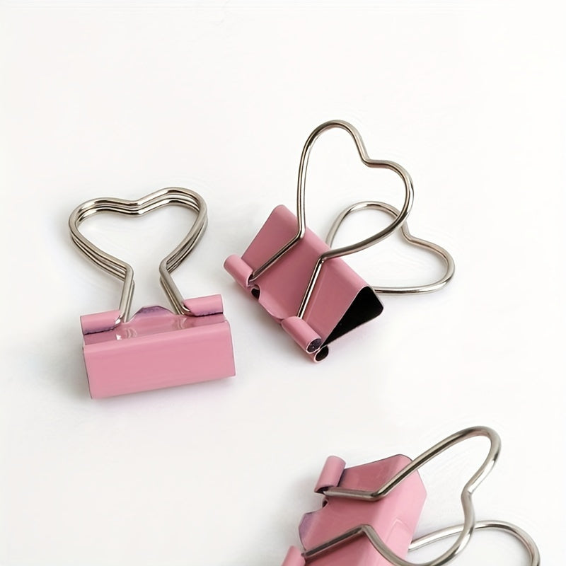 3pcs Heart Shaped Binder Clips - Creative & Organized
