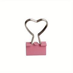 3pcs Heart Shaped Binder Clips - Creative & Organized