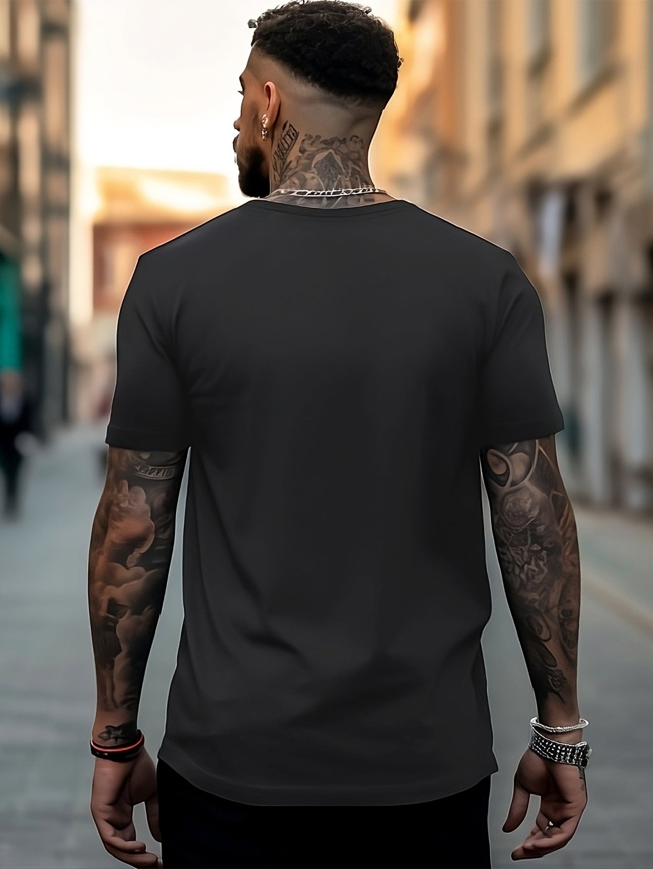 Christmas Print Men's Graphic Crew Neck Active T shirt