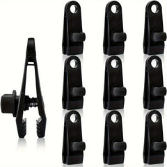 20PCS Outdoor Tent Clips & Elastic Rope Awning Clamps Camping Accessories