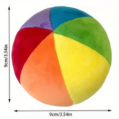 Montessori Plush Rainbow Balls Baby Grip Rattle Toy