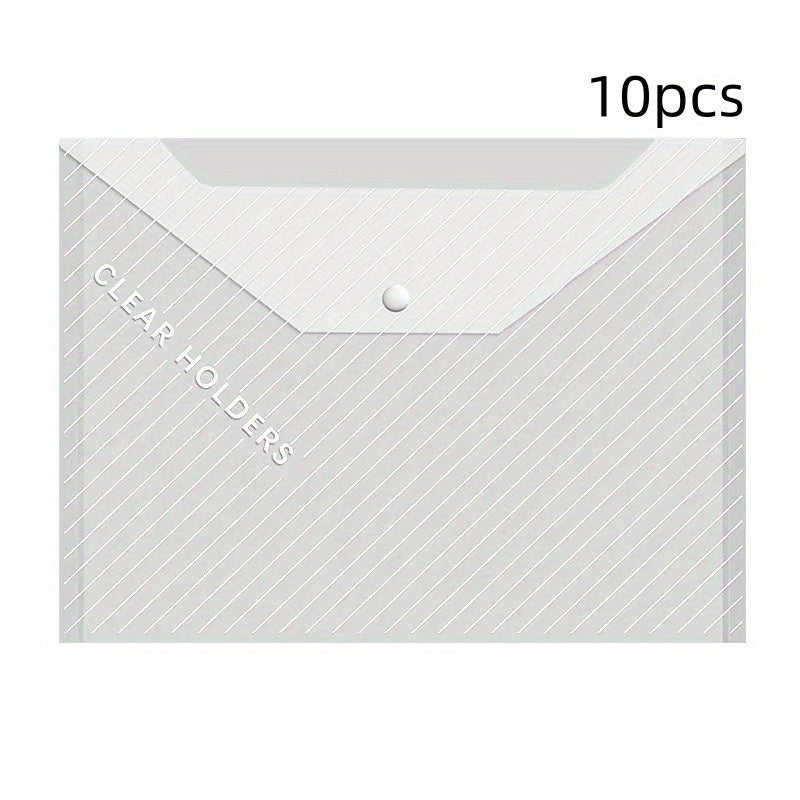10pcs Transparent Waterproof Document Storage Bags