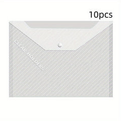 10pcs Transparent Waterproof Document Storage Bags