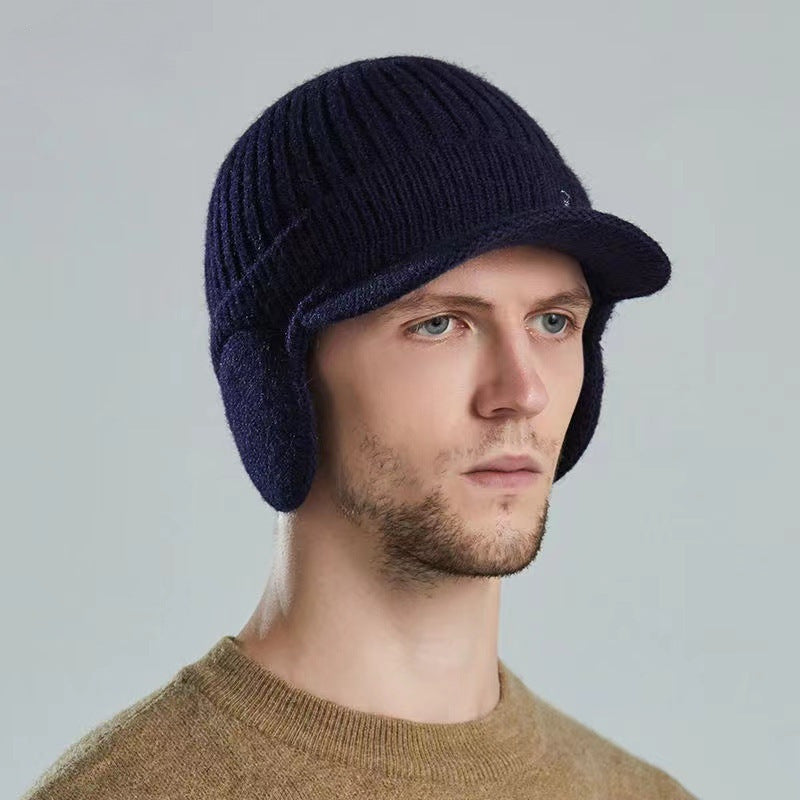 Men's Winter Warm Velvet Thick Hat with Ear Protection
