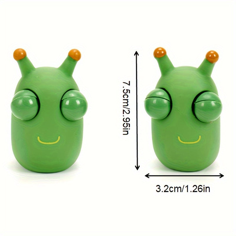 6Pcs Funny Grass Worm Pinch Toy Squishy Squeeze Toy Vegetable Bug Staring