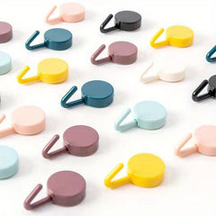 5pcs Plastic Adhesive Hook Strong Adhesive Hanging Rack for Multiple Occasions