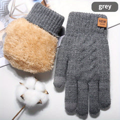 Winter Thickened Gloves Double Layer Velvet Touch Screen Gloves