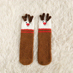 Christmas Socks Winter Soft Thick Warm Keeping Socks Christmas Theme Pattern
