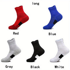 Men's Sports Socks Anti-sweat Padded Breathable Running Basketball Socks