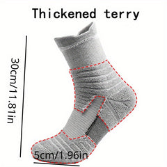 Men's Sports Socks Anti-sweat Padded Breathable Running Basketball Socks