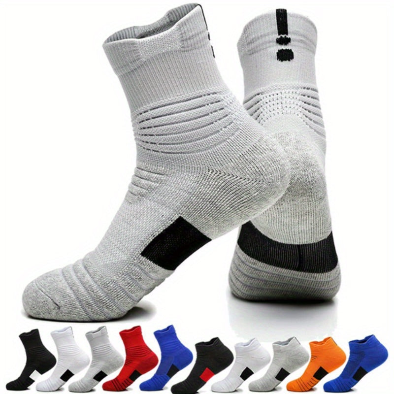 Men's Sports Socks Anti-sweat Padded Breathable Running Basketball Socks