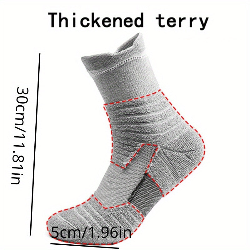Thickened Breathable Sports Socks for Running & Basketball