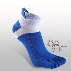 5 Pairs Men's 5-Toe Ankle Socks for Fitness Running