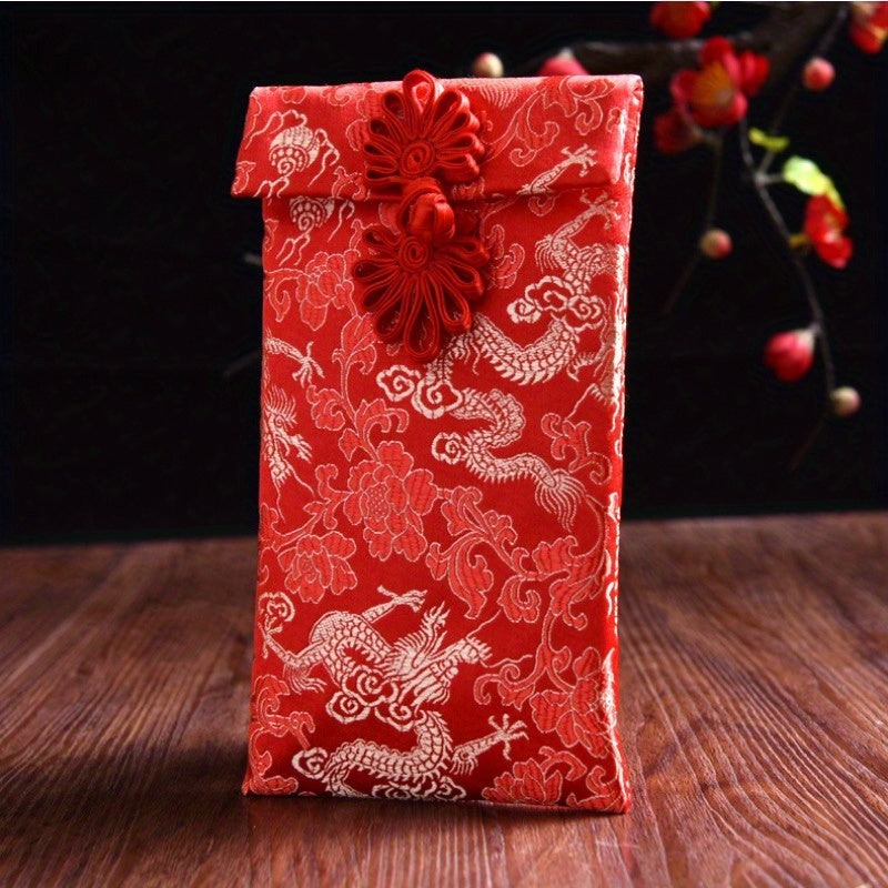 5pcs Chinese Style Floral Cloth Red Envelope Money Pocket