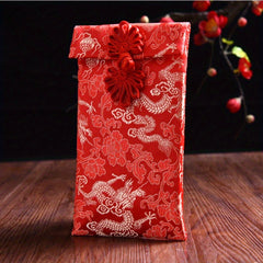 5pcs Chinese Style Floral Cloth Red Envelope Money Pocket