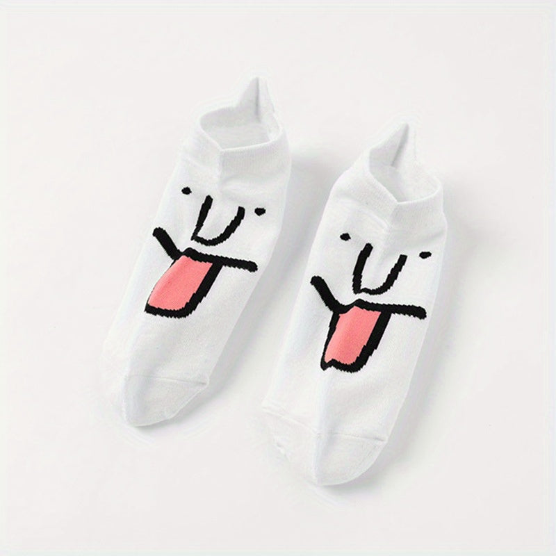 Funny Pattern Short Socks Soft & Lightweight Ankle Socks