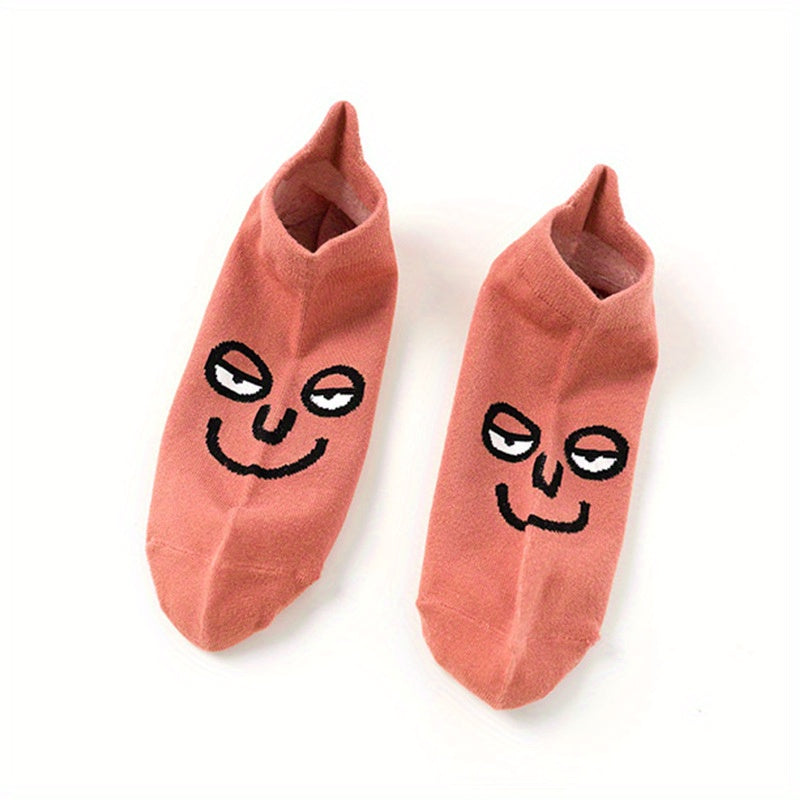 Funny Pattern Short Socks Soft & Lightweight Ankle Socks
