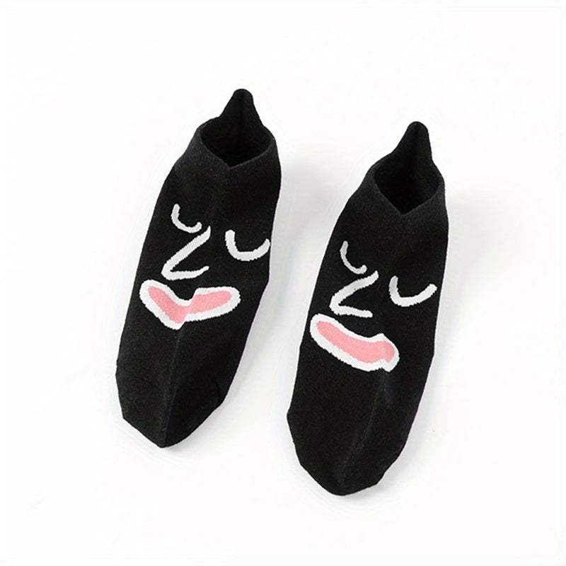 Funny Pattern Short Socks Soft & Lightweight Ankle Socks