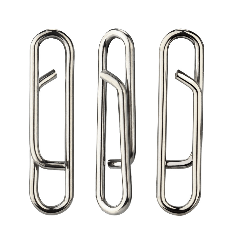 20pcs Interlock Snap Fast Clips Stainless Steel Lure Hook Connector