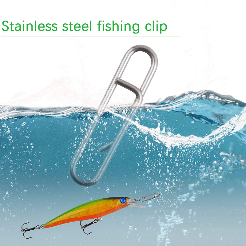 20pcs Interlock Snap Fast Clips Stainless Steel Lure Hook Connector