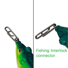 20pcs Interlock Snap Fast Clips Stainless Steel Lure Hook Connector