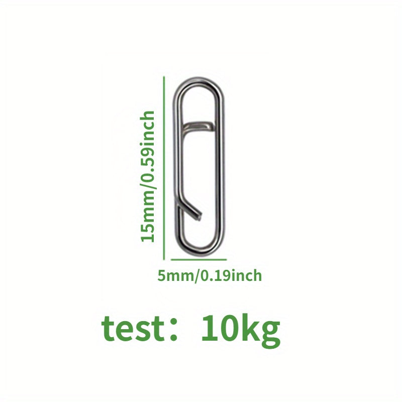 20pcs Interlock Snap Fast Clips Stainless Steel Lure Hook Connector