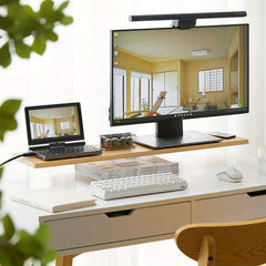 Bamboo Computer Heightening Bracket Display Pad w/ 2 Adjustable Heights