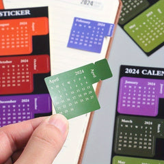 12 Month Waterproof Calendar Sticker Set