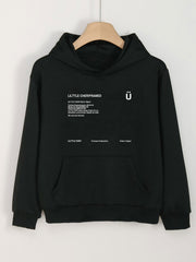 Letter Print Hoodies With Pocket Girls Comfy Pullover Spring Fall Sports Gift