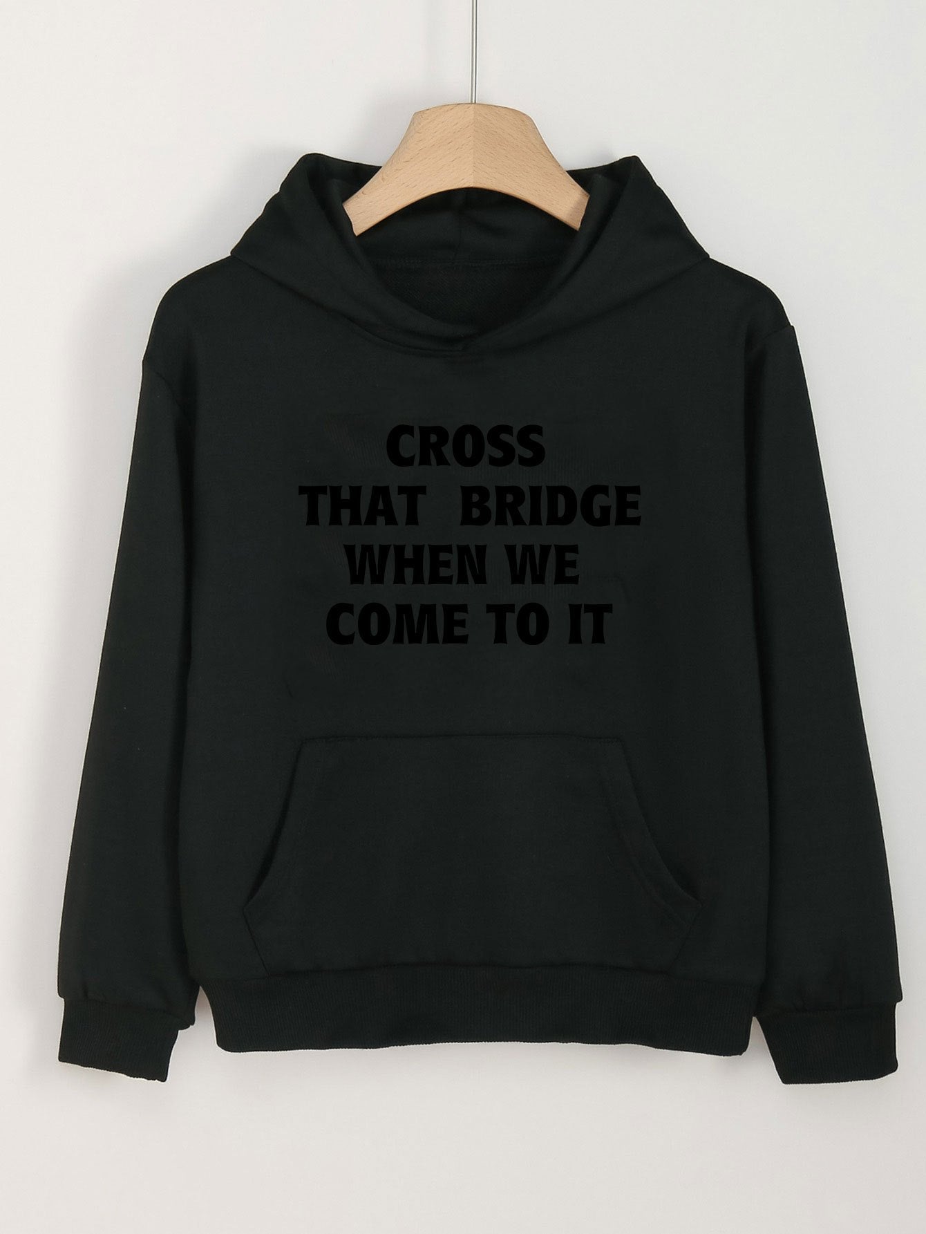 Girls Comfy Hoodies Print Hooded Pullover With Pocket