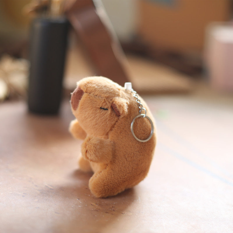 Capybara Pendant Plush Toy Stuffed Animals Doll Bag Keychain