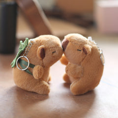 Capybara Pendant Plush Toy Stuffed Animals Doll Bag Keychain