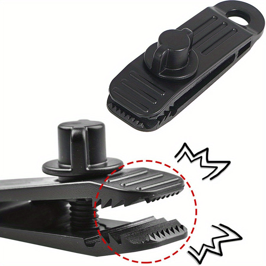 5pcs Portable Clips & 5pcs Elastic Ropes Awning Tent Clamps Canopy Lashing Buckl