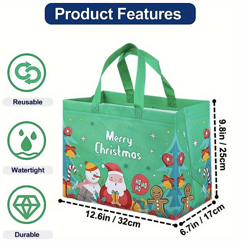 1pc Christmas Gift Bags Christmas Tote Bags With Handles