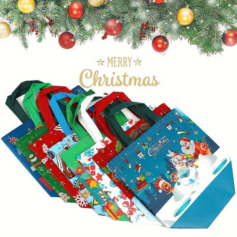 1pc Christmas Gift Bags Christmas Tote Bags With Handles