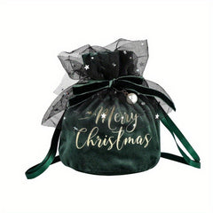 Velvet Jewelry Bags Merry Christmas Jewelry Pouches