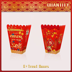 6pcs Popcorn Box Party Decoration Snack Box Festive Decor