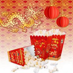 6pcs Popcorn Box Party Decoration Snack Box Festive Decor