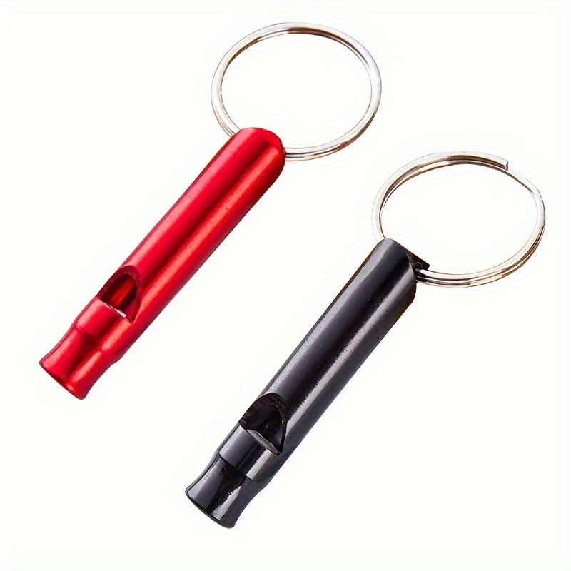 2pcs Aluminum Alloy Emergency Whistles High Frequency Safety Whistle
