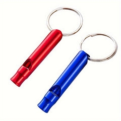 2pcs Aluminum Alloy Emergency Whistles High Frequency Safety Whistle