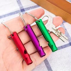 2pcs Aluminum Alloy Emergency Whistles High Frequency Safety Whistle