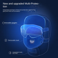 Winter Ski Hat With Goggles For Men Women Outdoor Sports Cycling Hat
