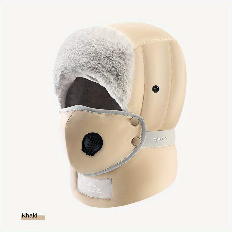 Winter Ski Hat With Goggles For Men Women Outdoor Sports Cycling Hat