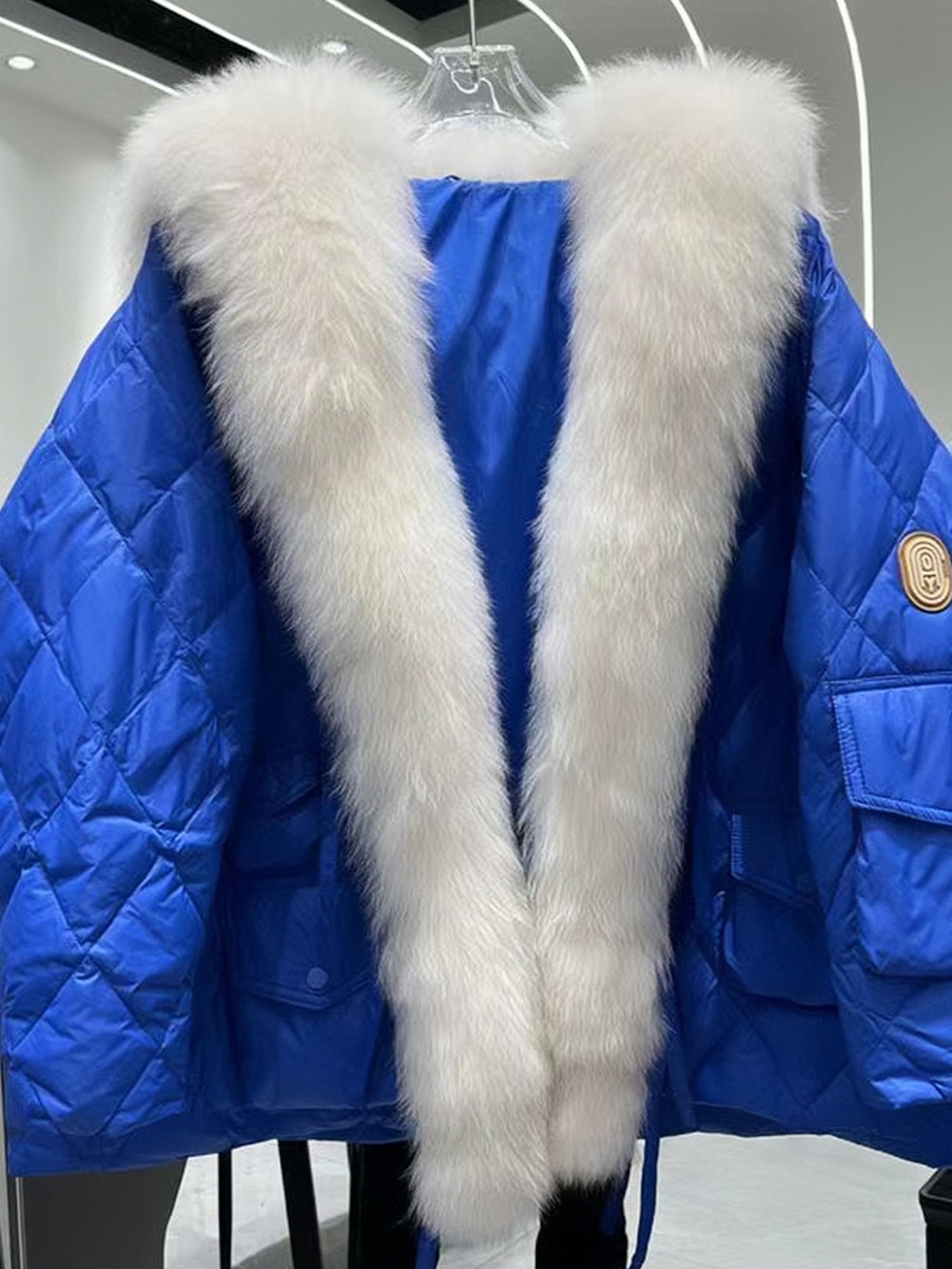 Women's Fuzzy Puffer Jacket Loose Warm Winter Coat