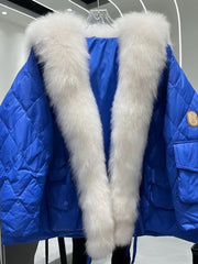 Women's Fuzzy Puffer Jacket Loose Warm Winter Coat