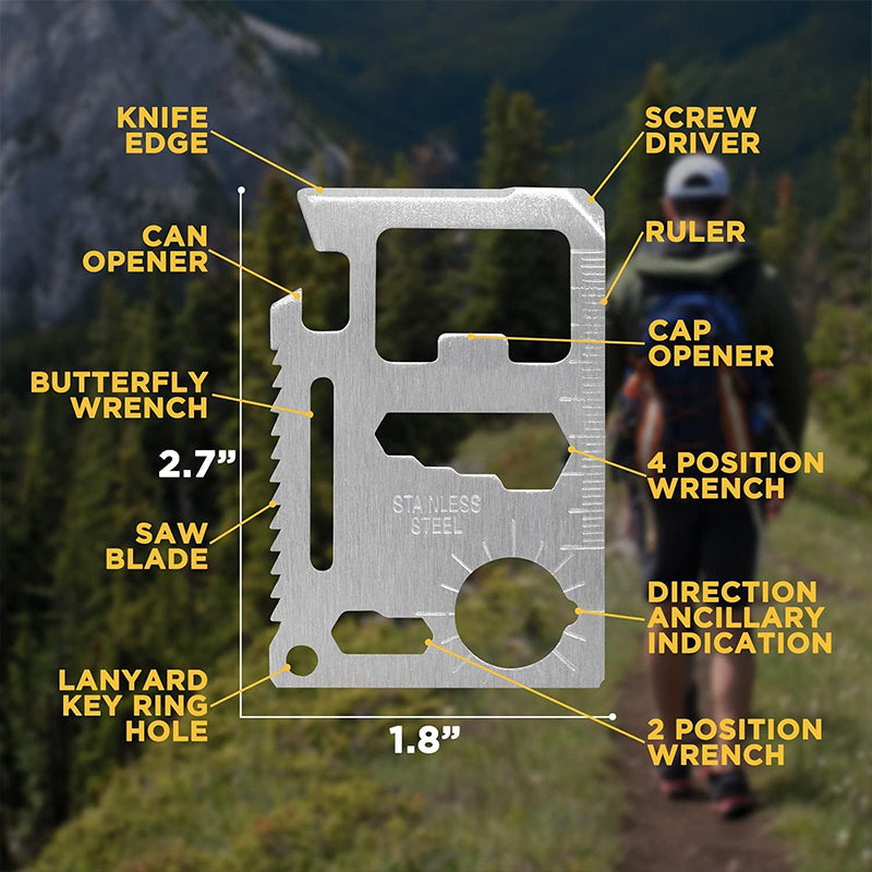 Survival Credit Card Multitool with Bottle Opener