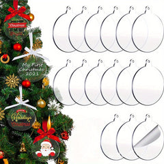 Acrylic Circular Plate DIY Christmas Decorations Hand Painting Decor