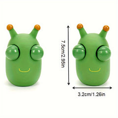 Funny Grass Worm Pinch Toy Novelty Eye Popping Toy Vegetable Bug